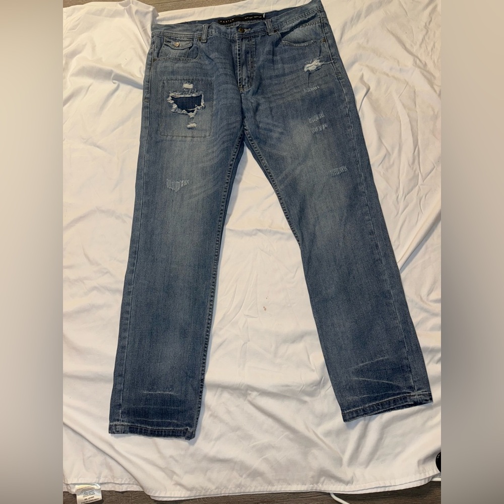 Parísh men's jeans size 38 blue color